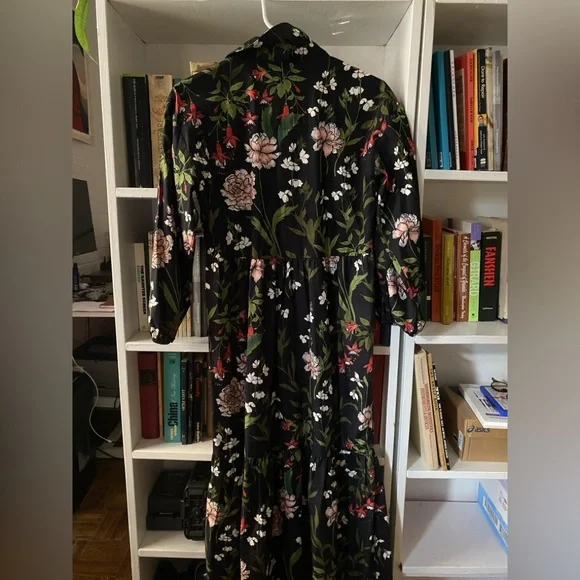 ANTHROPOLOGIE
Maeve The Bettina Tiered Midi Shirt Dress, Black - Picture 8 of 9